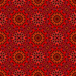abstract red seamless kaleidoscope pattern vector image