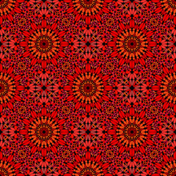 abstract red seamless kaleidoscope pattern vector