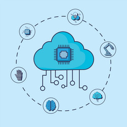 artificial intelligence design vector image