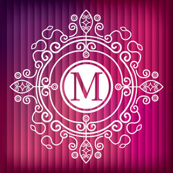 Monogram background design vector