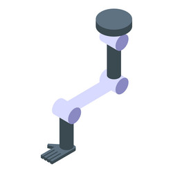 robotic arm holding something isometric view vector image
