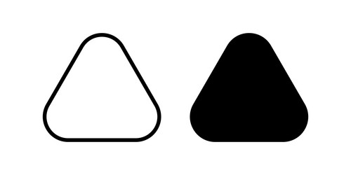 Rounded Triangle Shape vector image