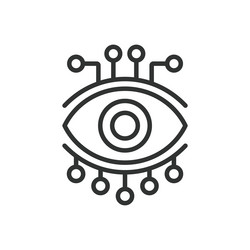 visual chip icon in line design vector image