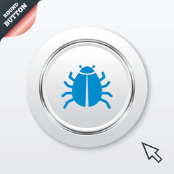 bug sign icon virus symbol software error vector image