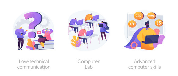 computer skills requirement abstract concept vector image