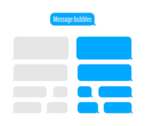flat messages bubbles chat interface message vector image