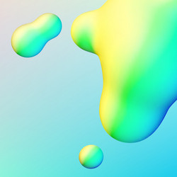 fluid design liquid blobs with vibrant intense vector image