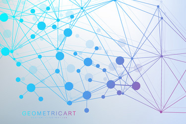 geometric abstract background with connected line vector image