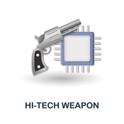 Hi-tech weapon icon 3d from future technology vector