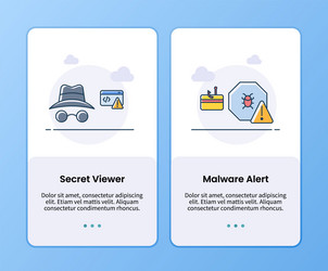 internet security secret viewer and malware alert vector image