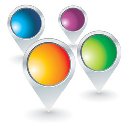 Map Pointer Icons Set vector image