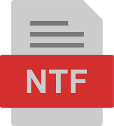 ntf file document icon vector image