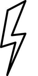 plain lightning icon outline style vector image