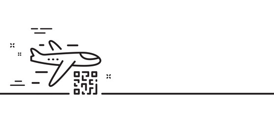 qr code line icon scan barcode sign vector image