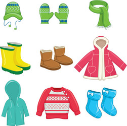 Children in winter clothes Royalty Free Vector Image