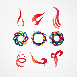 Abstract icon set vector