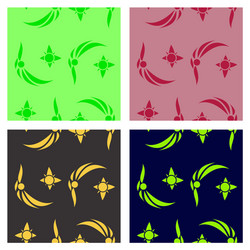 assembly of patterns in bright style vector image