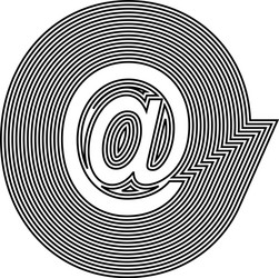 at symbol line logo icon design vector image