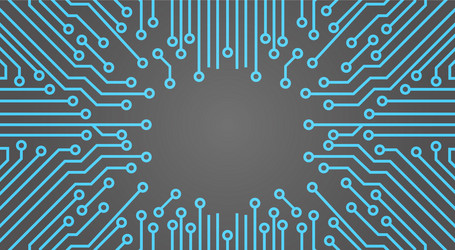 cog wheel over computer chip moterboard background vector image