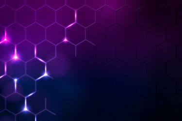 digital technology background with hexagon border vector