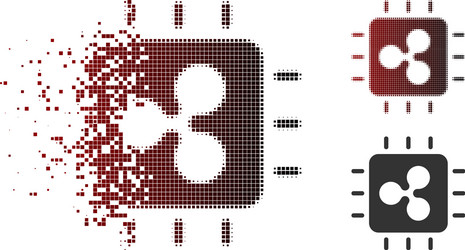 dispersed pixel halftone ripple processor chip vector image