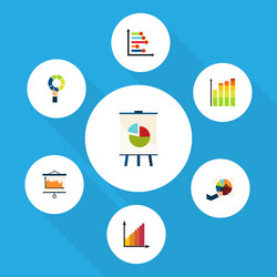 flat icon chart set of infographic segment vector image