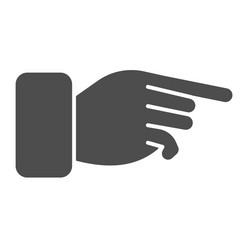 index pointer solid icon judgment forefinger vector image