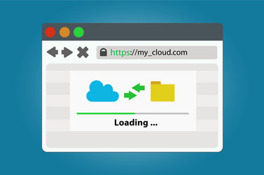 internet browser window with a progress bar vector image