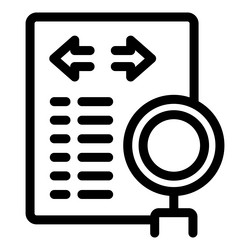 magnifying glass analyzing transfer protocol vector image