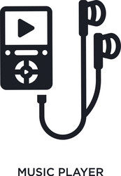 music player isolated icon simple element from vector image