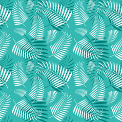 seamless palm tree leaves pattern vector image
