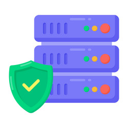 secure server vector image
