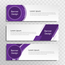 Banner templates set for web design or topics vector