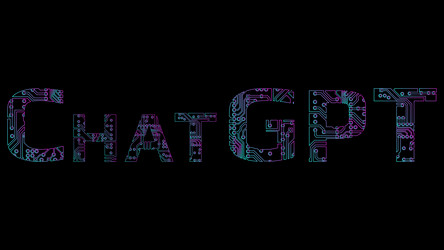 chatgpt text outline from pcb tracks isolated vector image