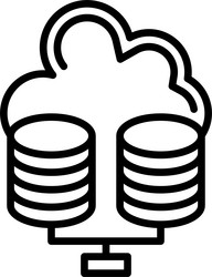 database line icon design vector image