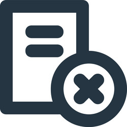 delete file icon editable stroke vector image