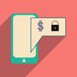flat with shadow icon stylish mobile application vector image