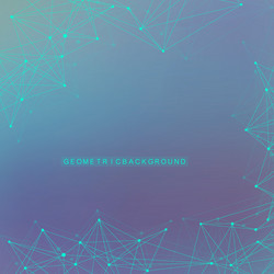 geometric graphic background molecule vector image