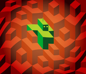 Isometric Robot Pattern vector image