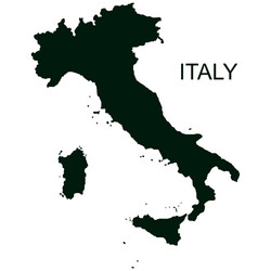Italy Map Silhouette Vector Image