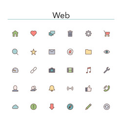 Web Line Icons - Internet & Network vector image