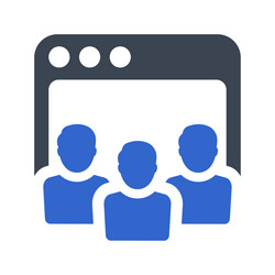 web users icon vector image