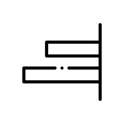 align right icon thin linear style design vector image