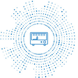 blue line electrical measuring instruments icon vector