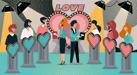 Dating Game Show Contestant Question Vector Image