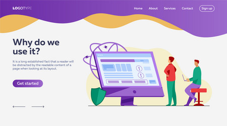 developers testing software vector image