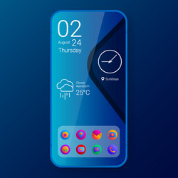 home screen ui design custom modifications vector image