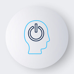 line power button icon isolated on white vector image