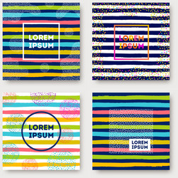 Multicolored Stripe Background Set vector image