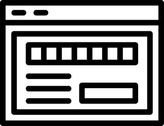 ace byte linear style icon design vector image